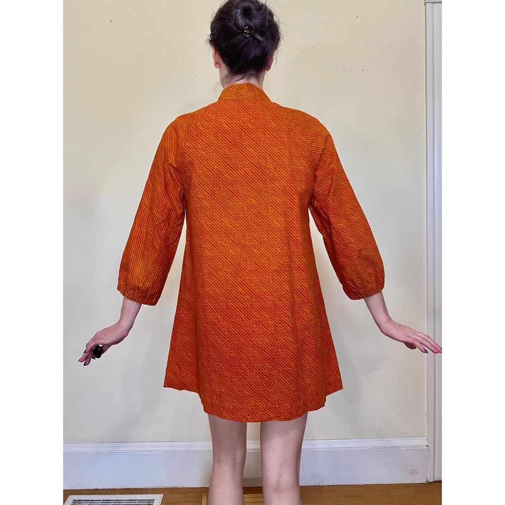 SOLD 1968 Orange Squiggle Marimekko Zipper Mini - Picture 6 of 11